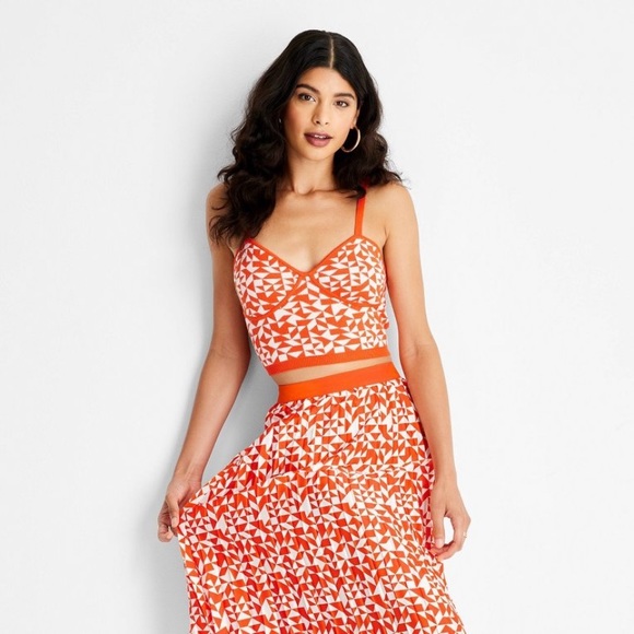 Future Collective Kahlana Barfield Brown Target v-neck Bralette Tank Top - Picture 4 of 9